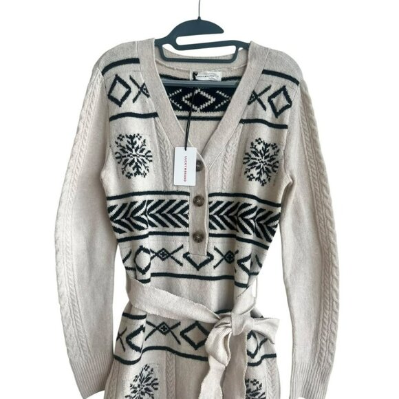 Lucky Brand | Dresses | Nwt Lucky Brand Snowflake Fair Isle Sweater ...